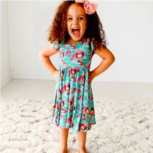 Posh Peanut Frida Kahlo Bamboo Casual Dress Girls 10 years